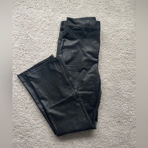 Paige faux leather cropped flair Claudine pants